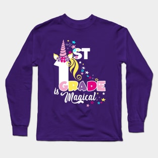 First Grade Girls 1st Grader Gift Magical Unicorn Lover Gift Long Sleeve T-Shirt